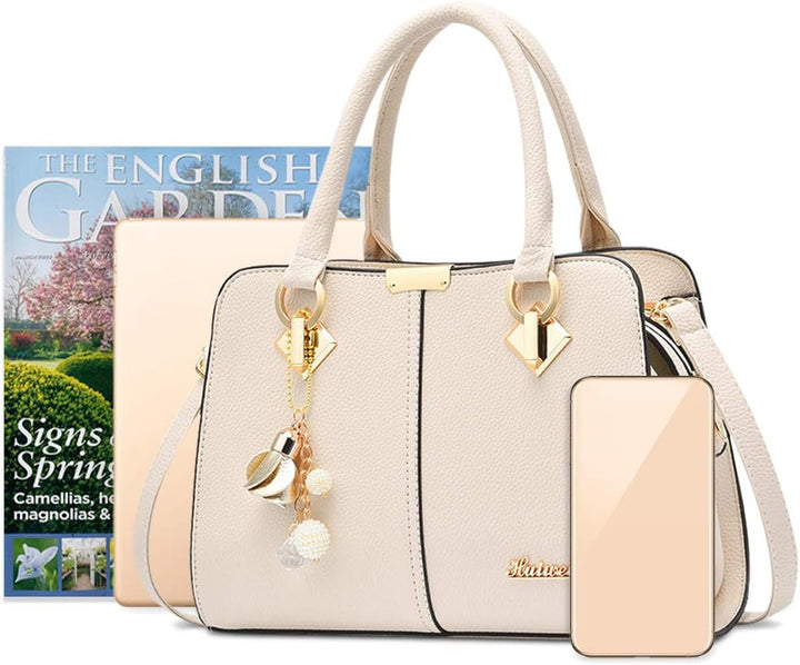 NICOLE & DORIS Damen Handtasche Mittelgross Elegant Handtaschen Mode Umhängetasche Henkeltaschen PU