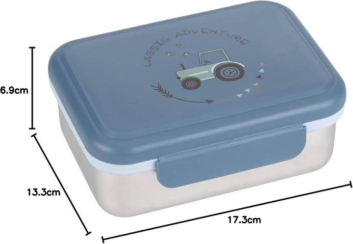 LÄSSIG Kinder Brotdose Edelstahl Lunchbox Frühstücksbox Nachhaltig Kindergarten Schule/Adventure Tra