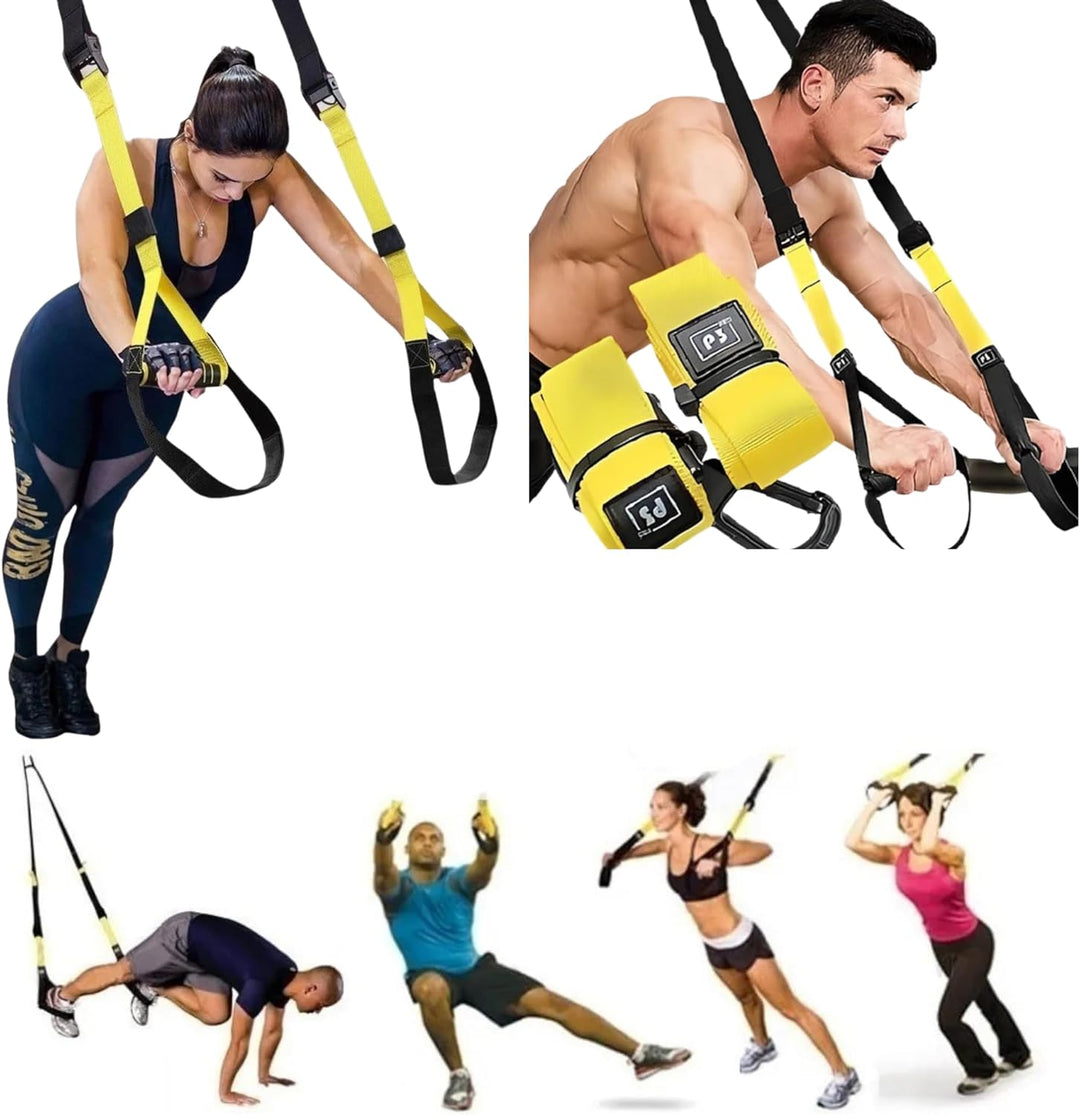 Schlingentrainer Set für Zuhause & Outdoor | Komplettes Suspension Training System mit Türanker, Ver