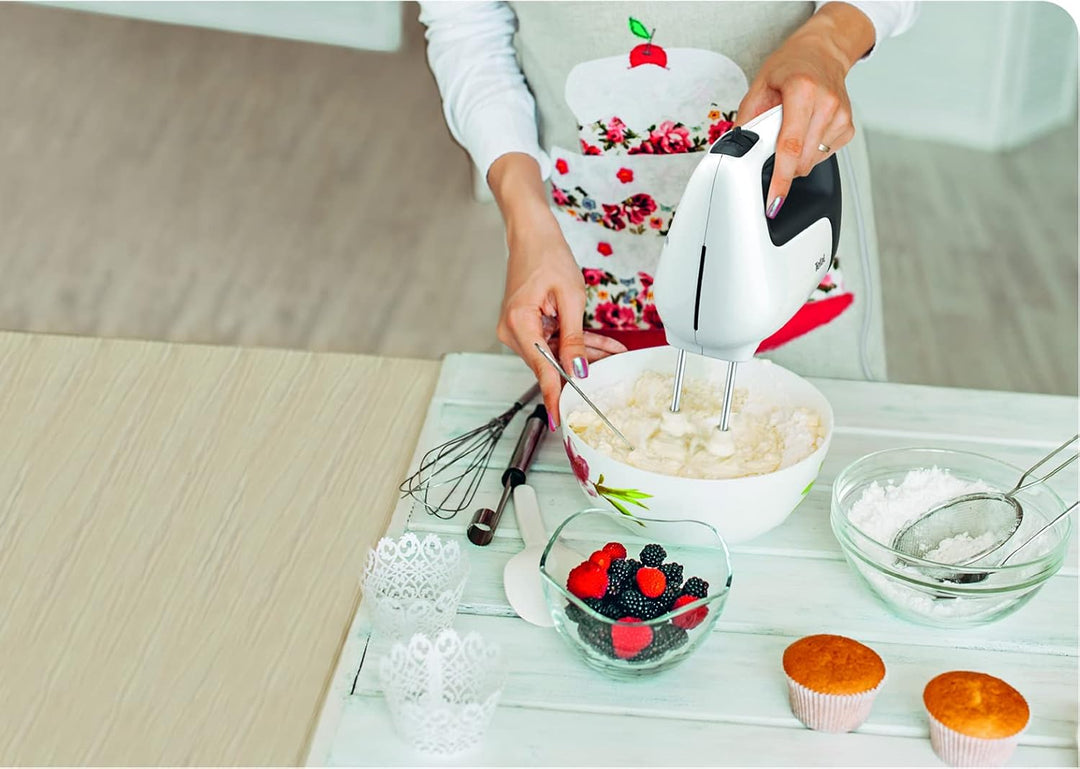 Tefal HT4601 Prep'Mix Handmixer, Kunststoff, Stahl, 500 W, Weiss/Graphit