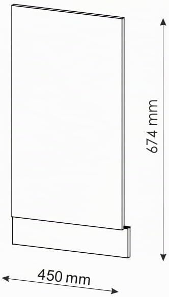 Vicco Frontblende Fame-Line, Anthrazit-Gold/Goldkraft Eiche, 45 cm ohne Arbeitsplatte Anthrazit-gold