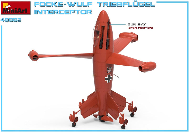 Mini Art 550040002 Focke-Wulf Triebflügel Interceptor Plastik Bausatz, grau