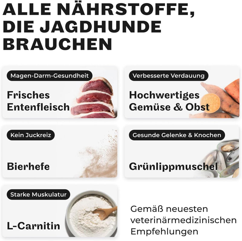 HEY HOLY Premium Trockenfutter für grosse Jagdhunde getreidefrei | 7kg Hundefutter für ausgewachsene
