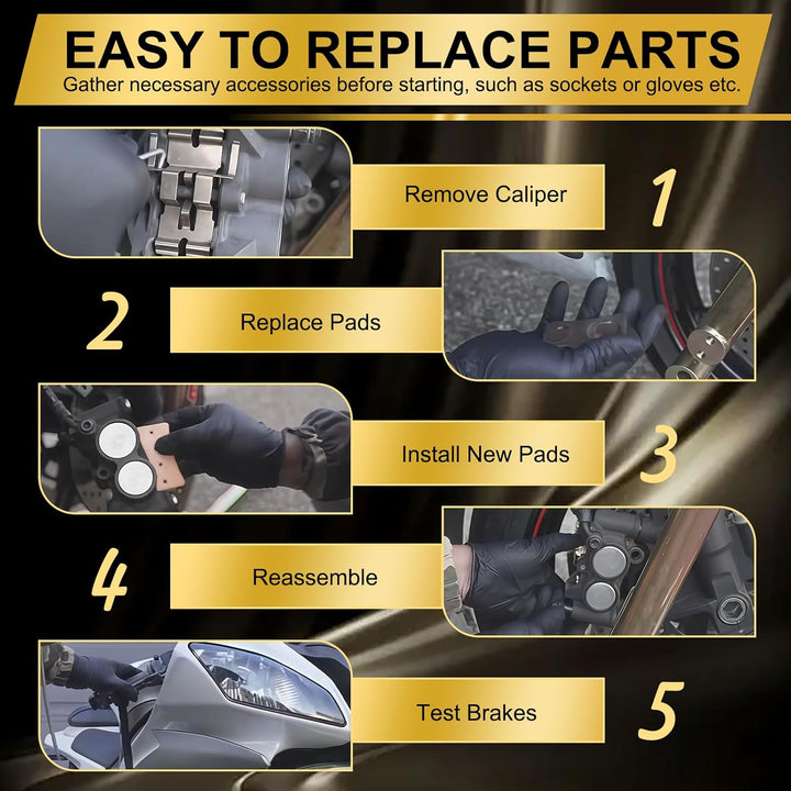 SYUU Kupferfaser Motorrad Bremsbeläge Vorne Hinten Für Harley Davidson FLS Softail Slim FXCW ROcker