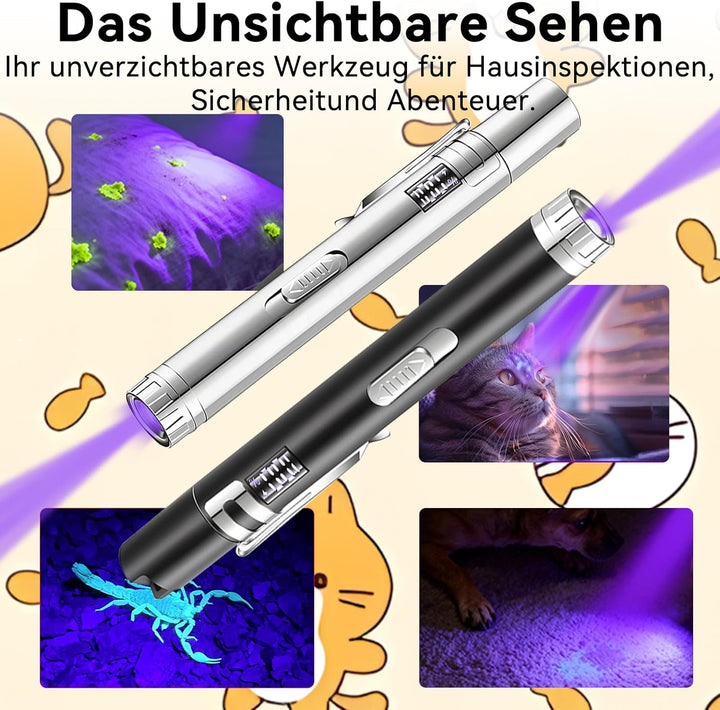 Interaktives Katzenspielzeug Pointer mit LED Lichter LCD Elektrischer USB Wiederaufladbar für Katze