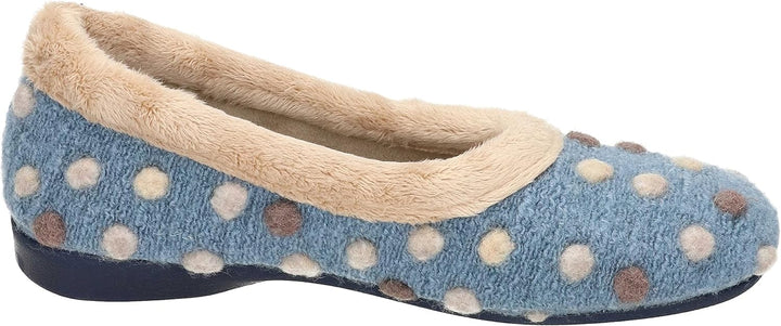 Manitu Damen Home Hausschuh 39 EU Blau, 39 EU Blau