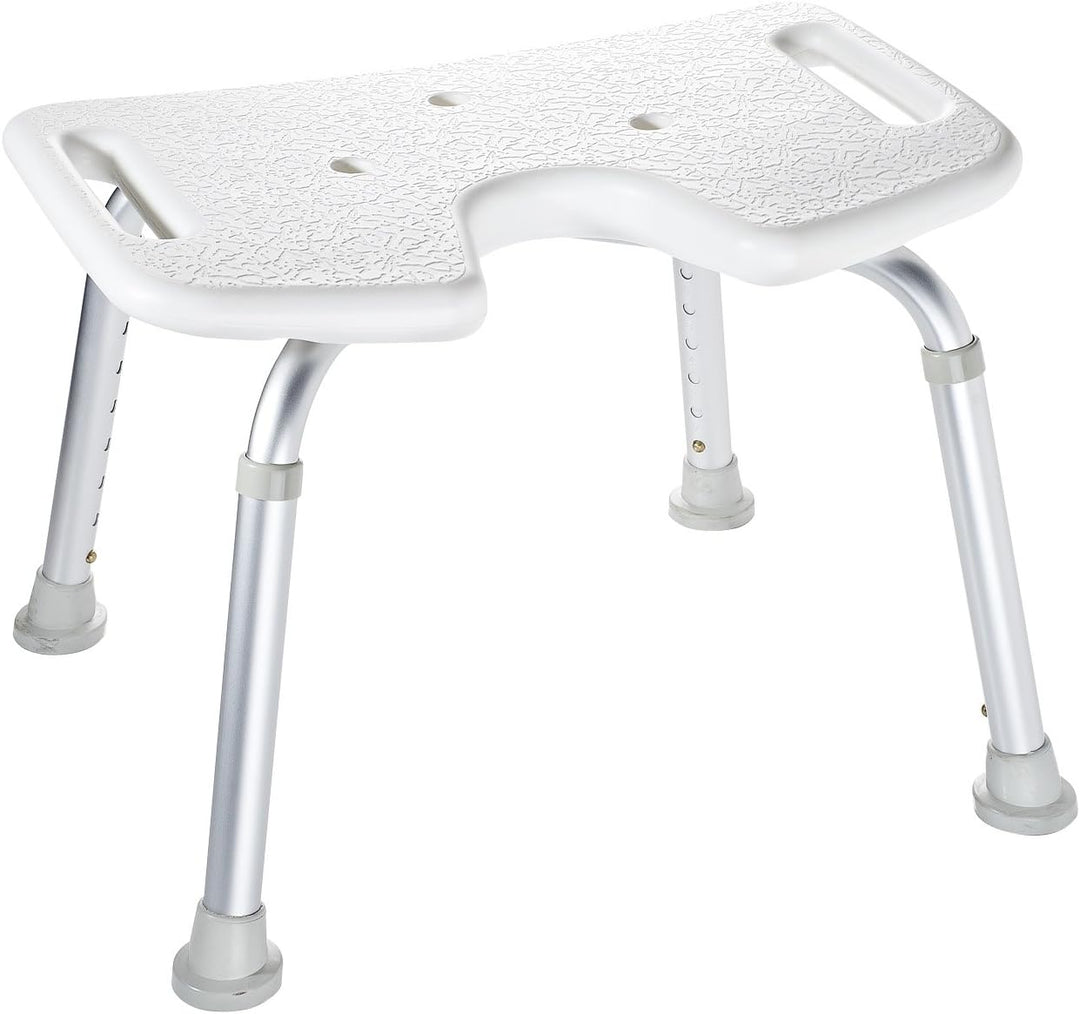 RIDDER Assistent A0050501 Bad-Hocker, Dusch-Hocker mit Hygieneausschnitt, weiss