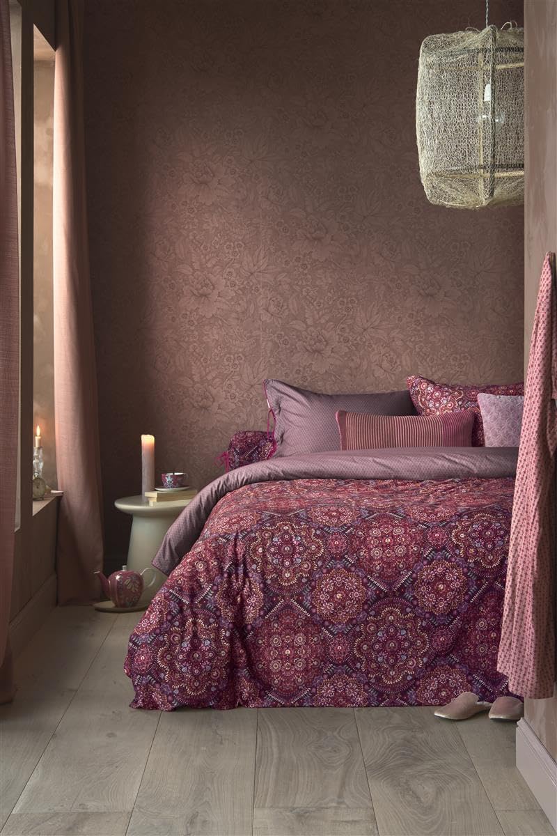 DE PIP Il Mosaico Dark Red 135x200 1 Bettbezug 135 x 200 cm + 1 Kissenbezug 80 x 80, 1 Bettbezug 135