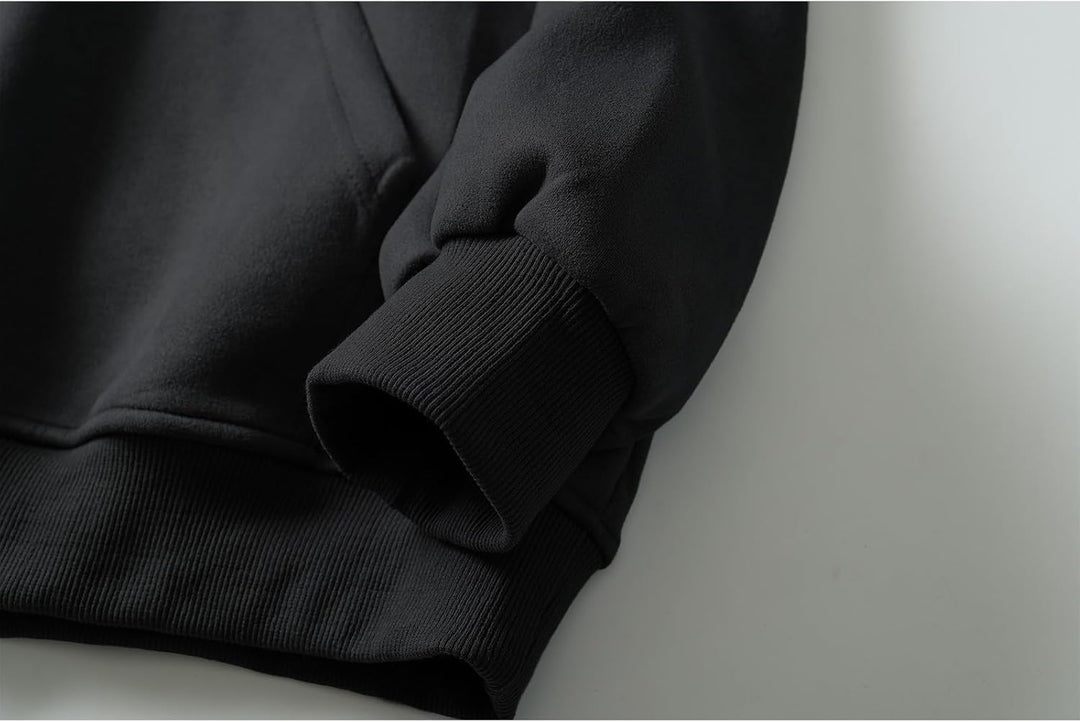 Herren-Kapuzenpullover, Kontrastfarbe, Patchwork, grosse Taschen S 23wy661black, S 23wy661black