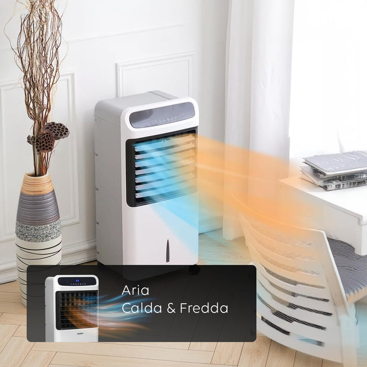 Tragbare Klimaanlage 3-in-1 80/2000 W: Heizung und Kühlung, Luftentfeuchter, einfach zu bewegen – id
