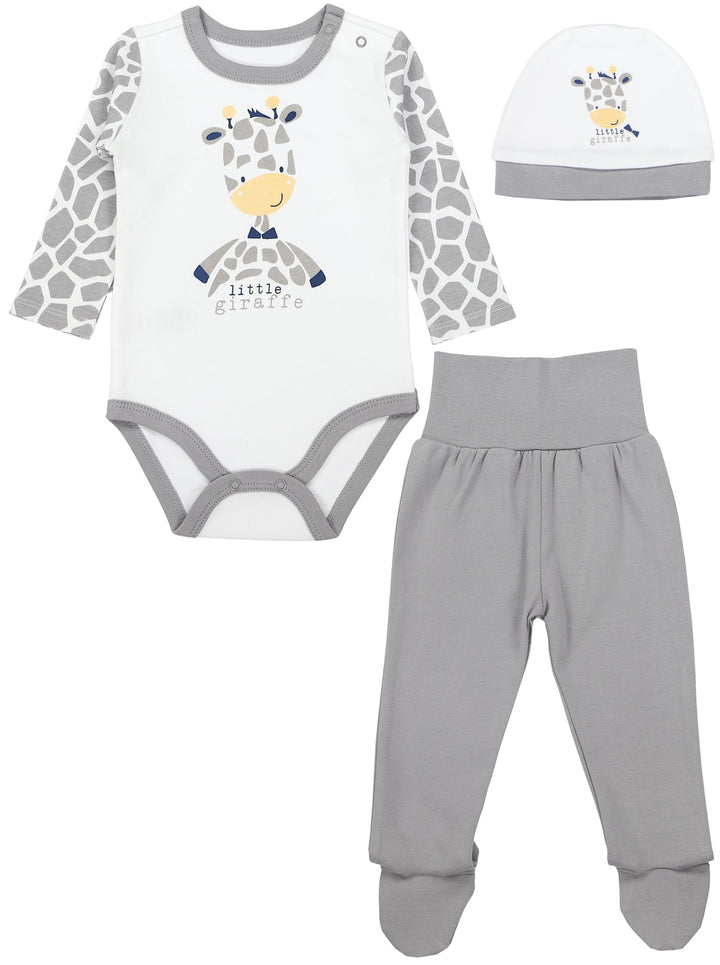 TupTam Baby Mädchen Jungen Bekleidungsset Langarmbody Hose Mütze mit Aufdruck Spruch 3 teilig 74 Gir