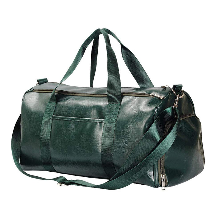 Vmokki Sporttasche mit Schuhfach Nassfach Reisetasche aus PU Leder Gross Wasserdicht Fitnesstasche W