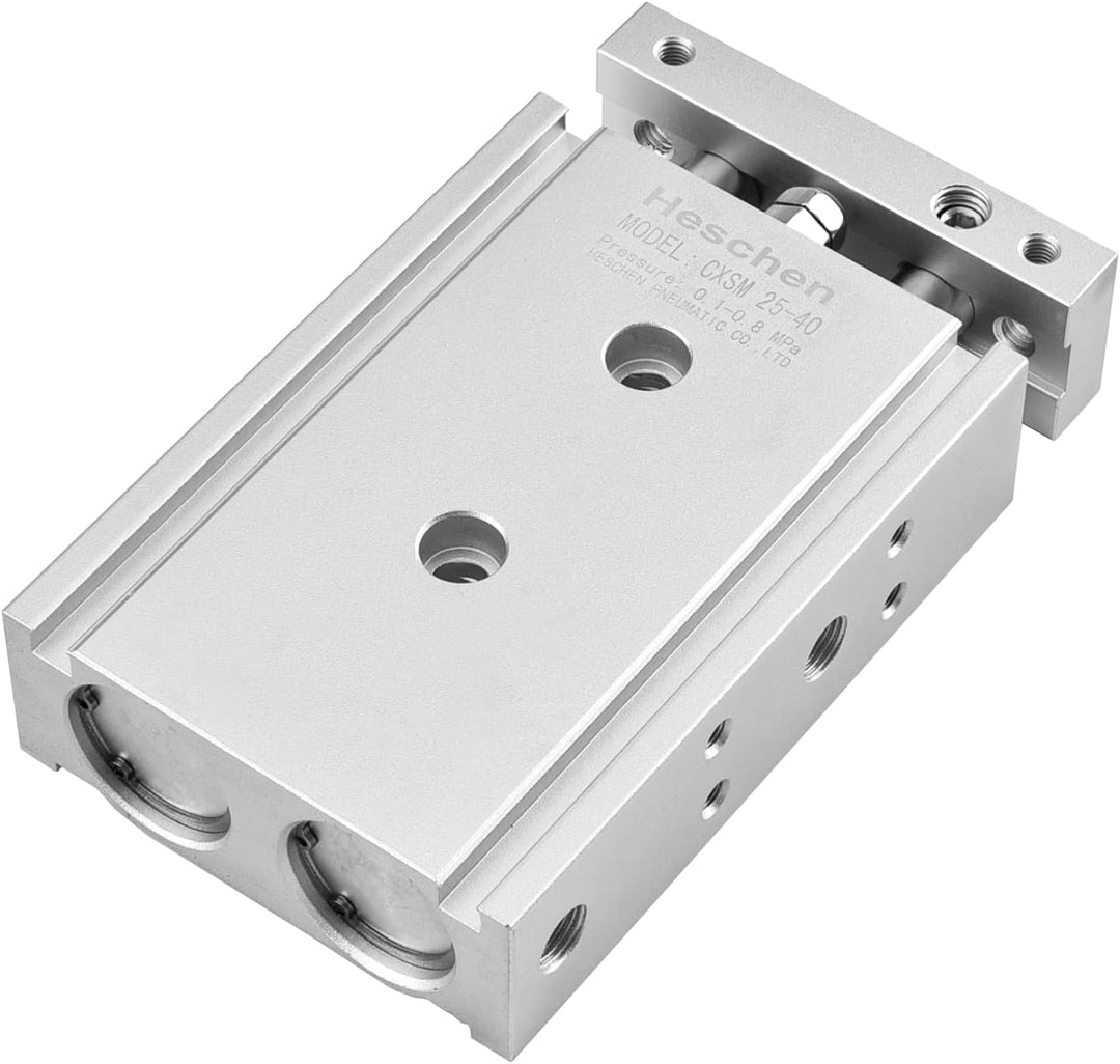 Heschen Doppelter Aluminium-Luftzylinder, CXSM 25-40, Führungsstangen-Platte, Doppelstabgeführt, Pne