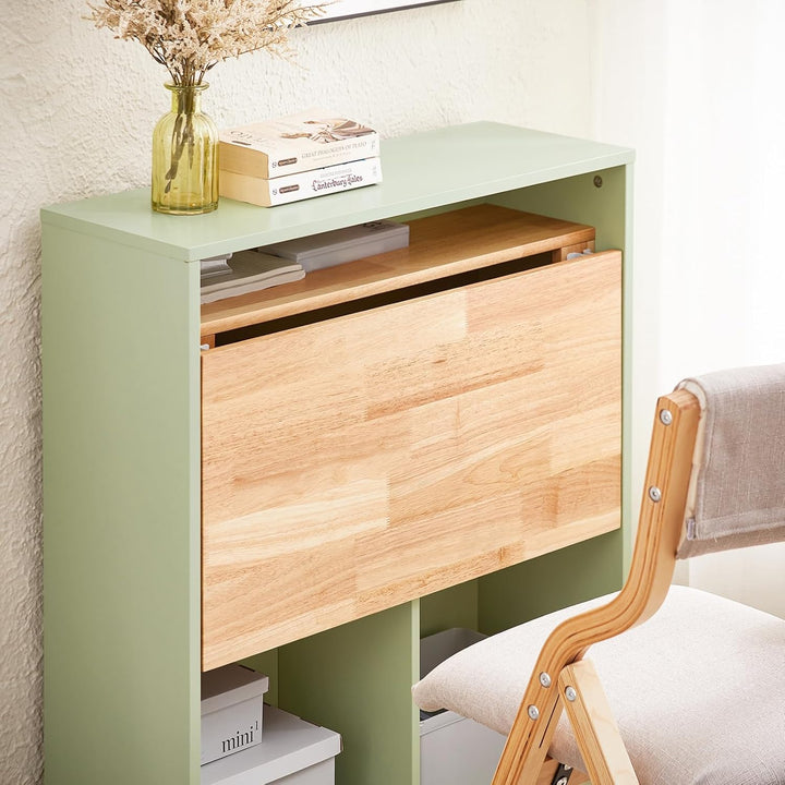 SoBuy Klapptisch mit angebautem Schrank Klappbarer Tisch mit Schrank Faltbarer Tisch Schreibtischsch