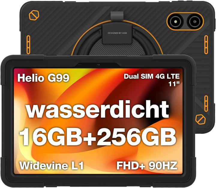 AGM PAD P2 Active Android Tablet mit Tastatur und Stift (2024), 16(8+8) GB + 256GB, 11'' FHD Wasserd
