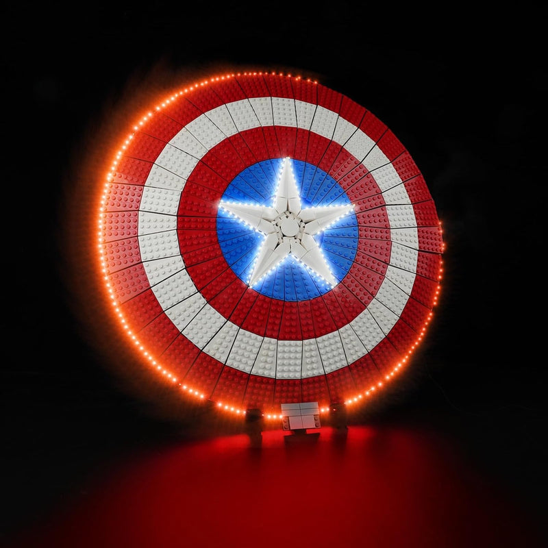 cooldac Led Licht Kit für Lego 76262 Marvel Captain Americas Schild Set (Nur Beleuchtung, Kein Lego)