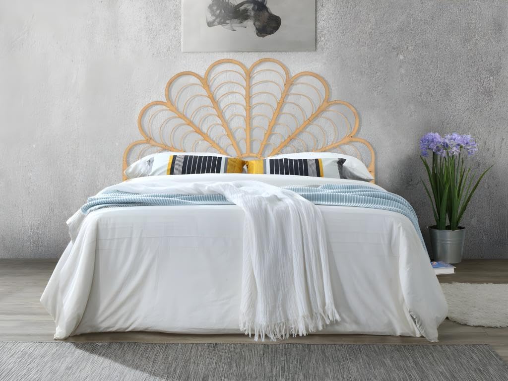 Vente-unique - Bettkopfteil - Rattan - 140 cm - Naturfarben - FLOSIA