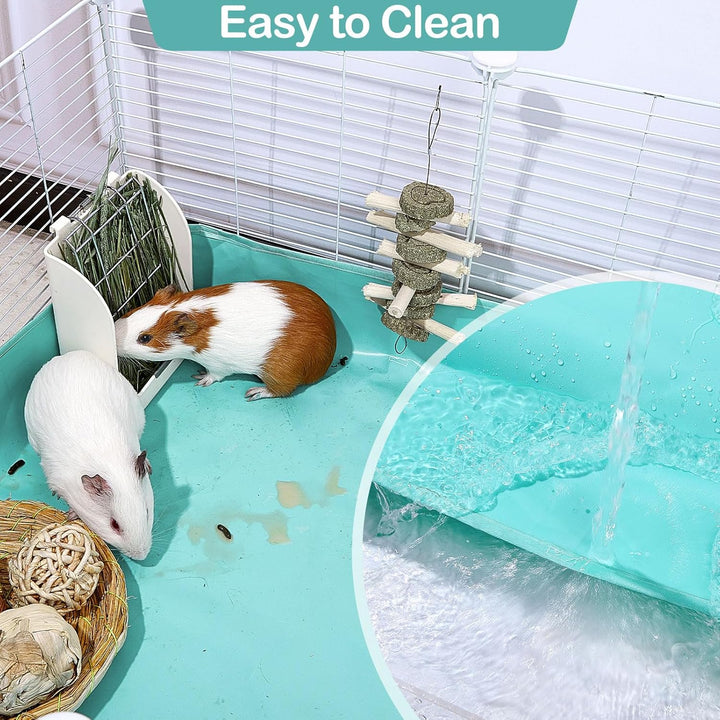 Meerschweinchen Käfigeinlage wasserdicht mit Klett – Wiederverwendbare Kaninchen Unterlage mit Tarp-