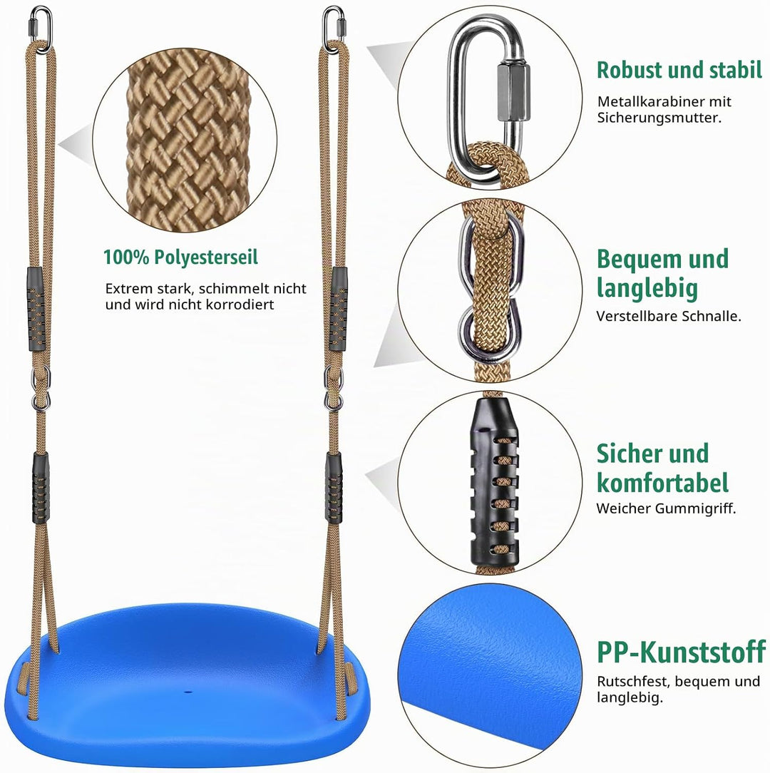 BeneLabel Schaukel Kinder, Indoor Outdoor Babyschaukel Hartgummi Schaukelsitz Spielplatz Gartenschau