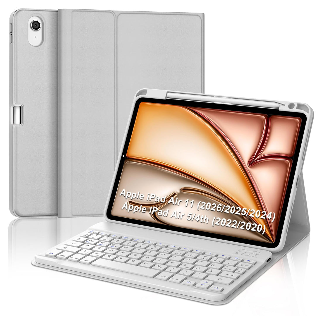 Tastatur für iPad Air 11 (M4 2026/M3 2025/M2 2024)/iPad Pro11/Air 5./4. Gen | Mit Magnetisch Abnehmb