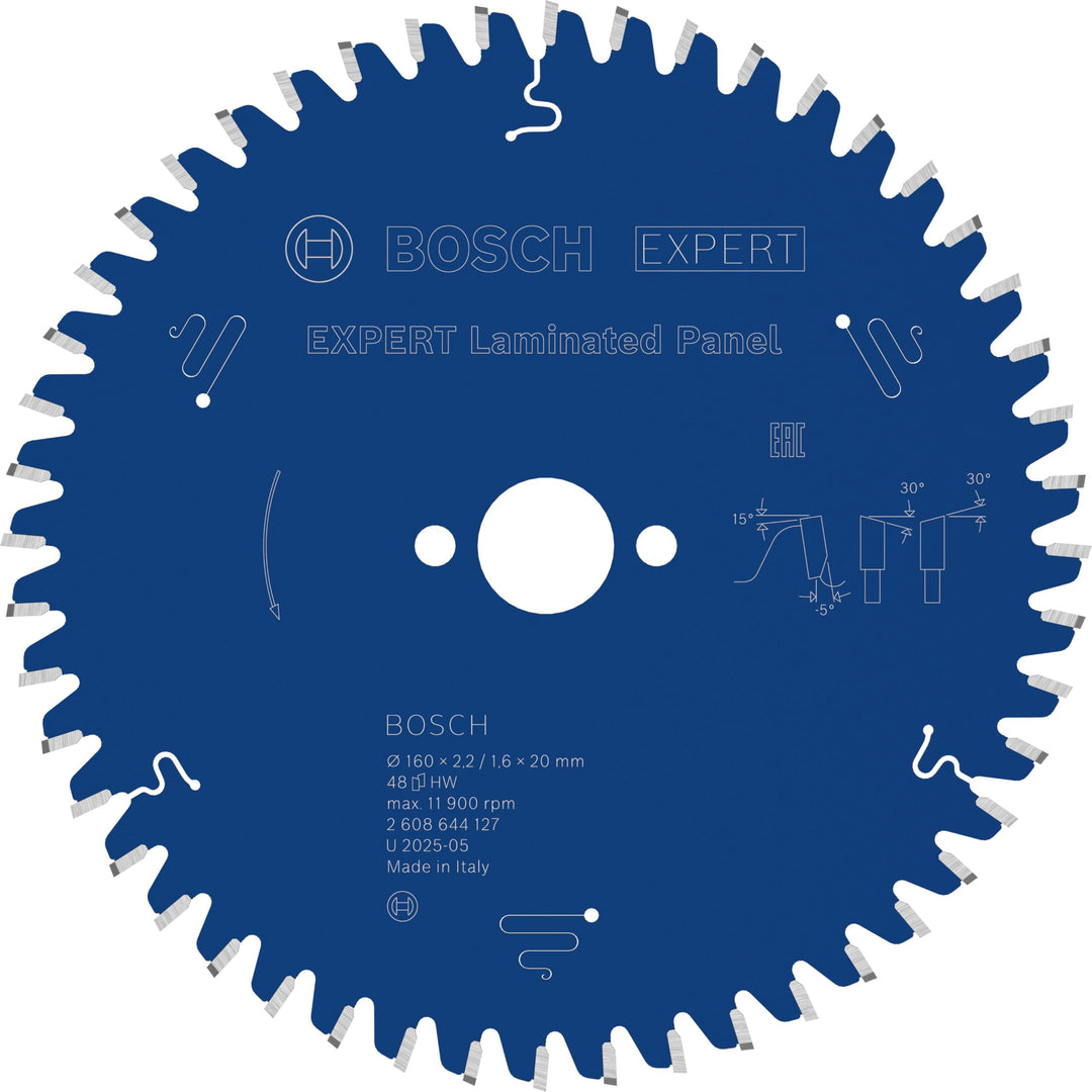 Bosch Professional 1x Kreissägeblatt Expert for Laminated Panel (Laminat, Sägeblatt Ø 160 x 20 x 2,2