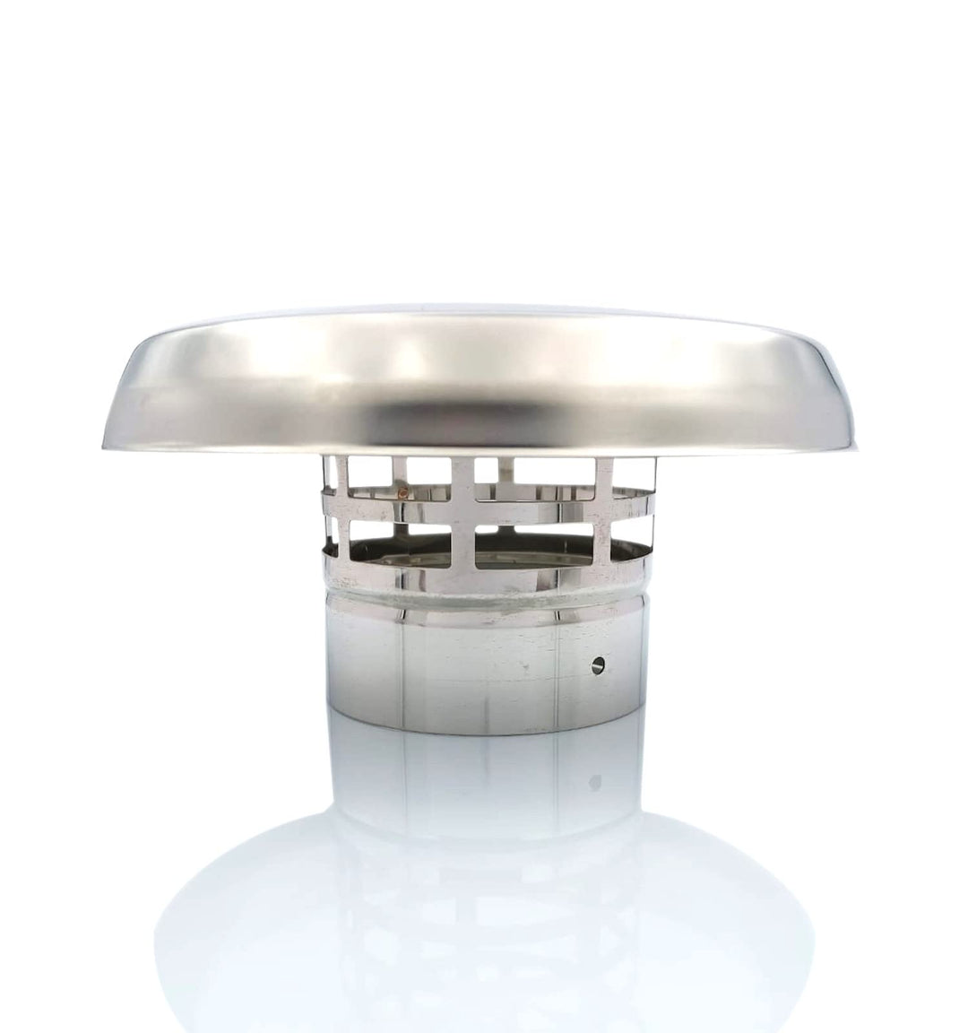 TYGERIX® Vertikaler Schornstein für Dach aus Stahl für Rauchabfluss Ø 60 mm | Chinesische Hutkappe H
