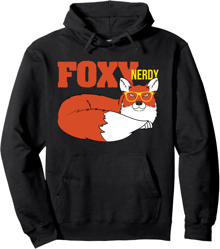 Foxy Nerdy Fox mit Brille Pullover Hoodie