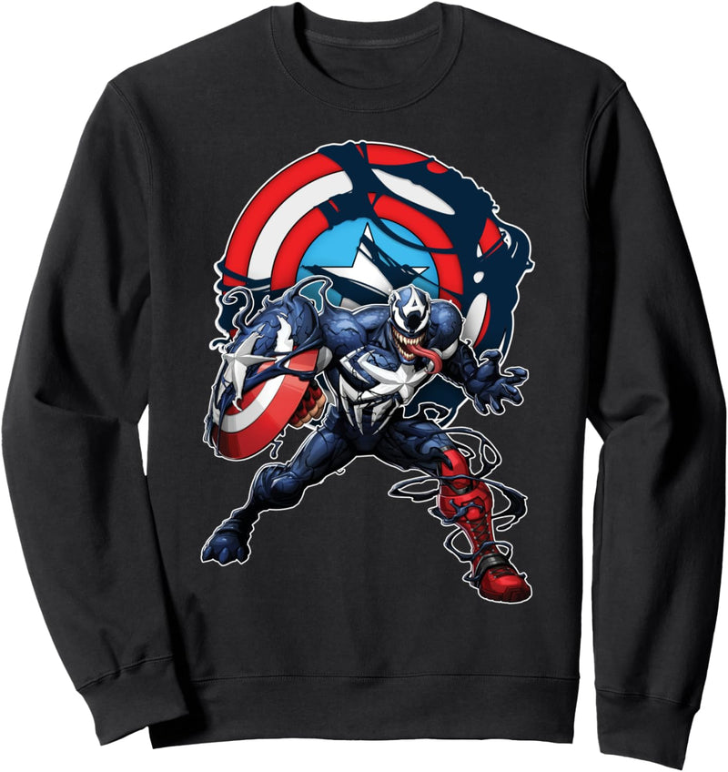 Marvel Captain Venom Portrait Logo Sweatshirt