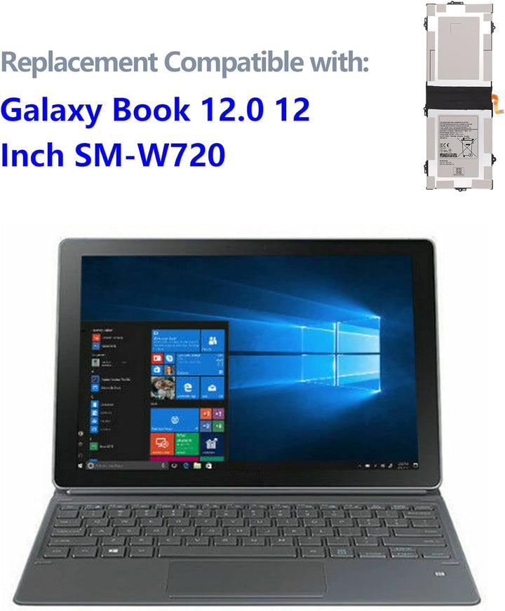 Swark Replacement Akku EB-BW720ABA Kompatibel mit Samsung Galaxy Book 12.0" SM-W720 SM-W723 SM-W723Q