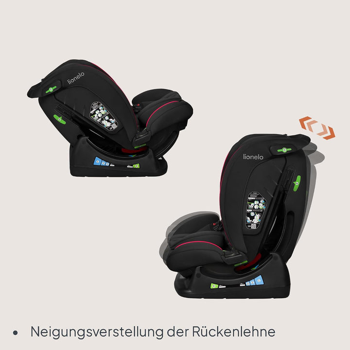 LIONELO AART I-SIZE Autositz für Kleinkinder 40-150 cm, Montage mit Sicherheitsgurten, Kopfstützen-