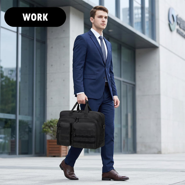 17,3 Zoll taktische Laptoptasche Arbeitstasche Herren Militär-Rucksack | Aktentasche wasserabweisend