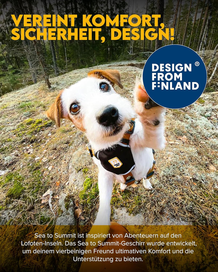 Woolly Wolf Sea to Summit Dog Harness S - Hundegeschirr für kleine Hunde aus recyceltem Polyester, V