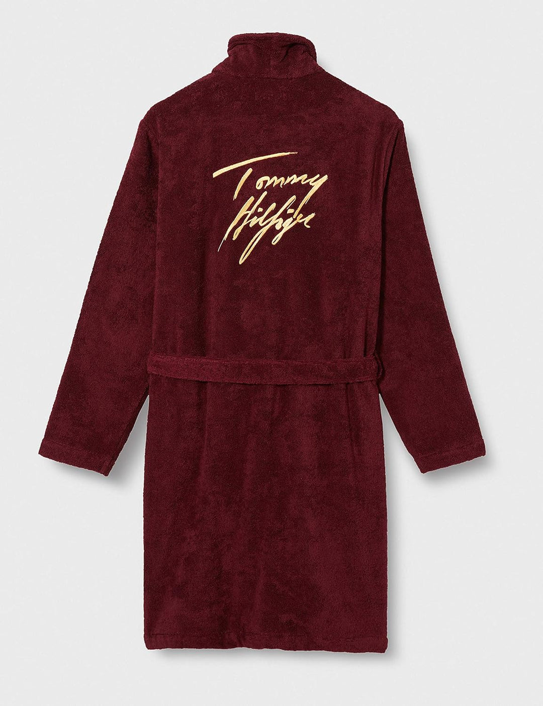 Tommy Hilfiger Jungen Towelling Signature Robe, Deep Rouge, M