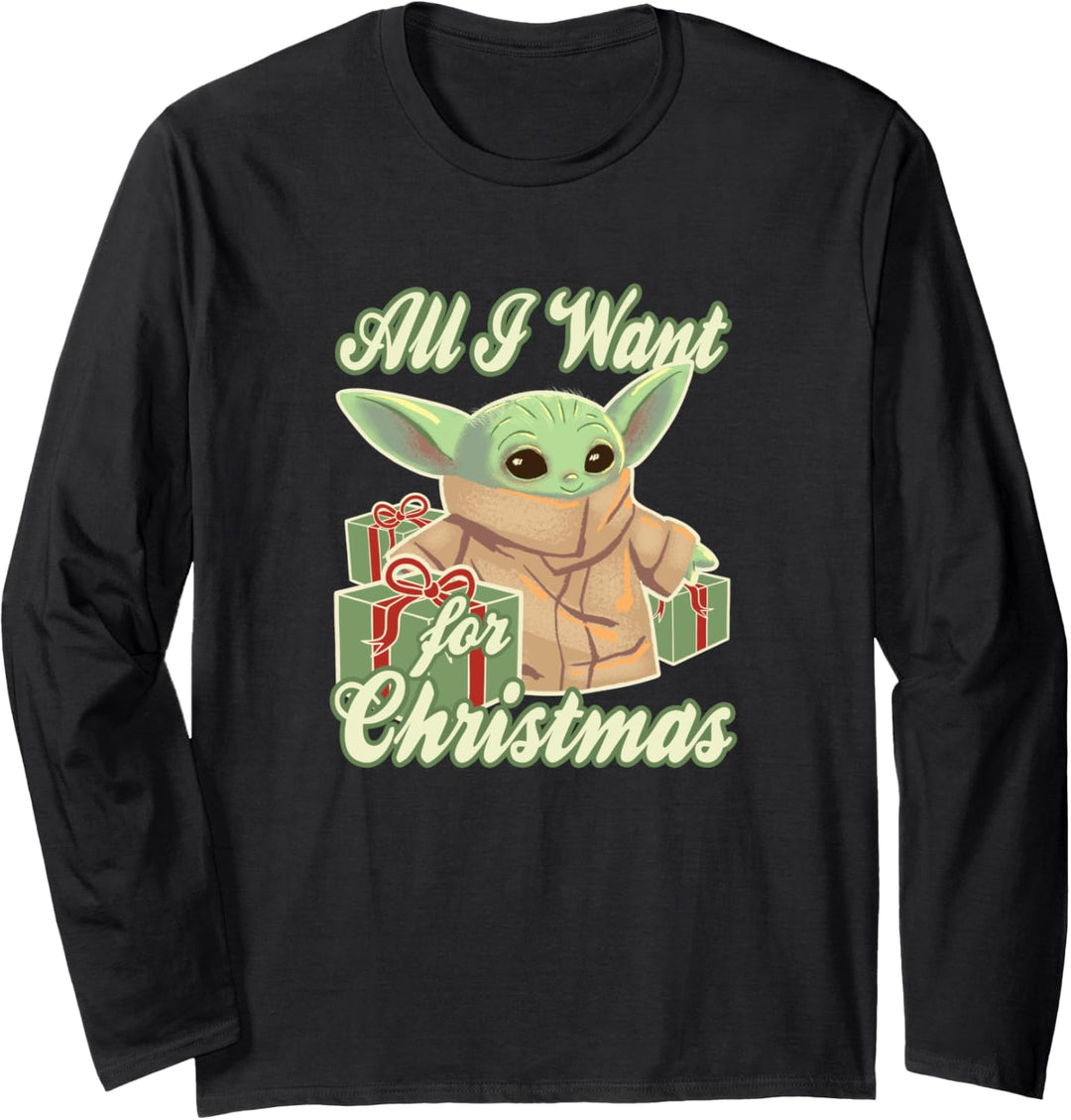 Star Wars The Mandalorian The Child All I Want For Christmas Langarmshirt