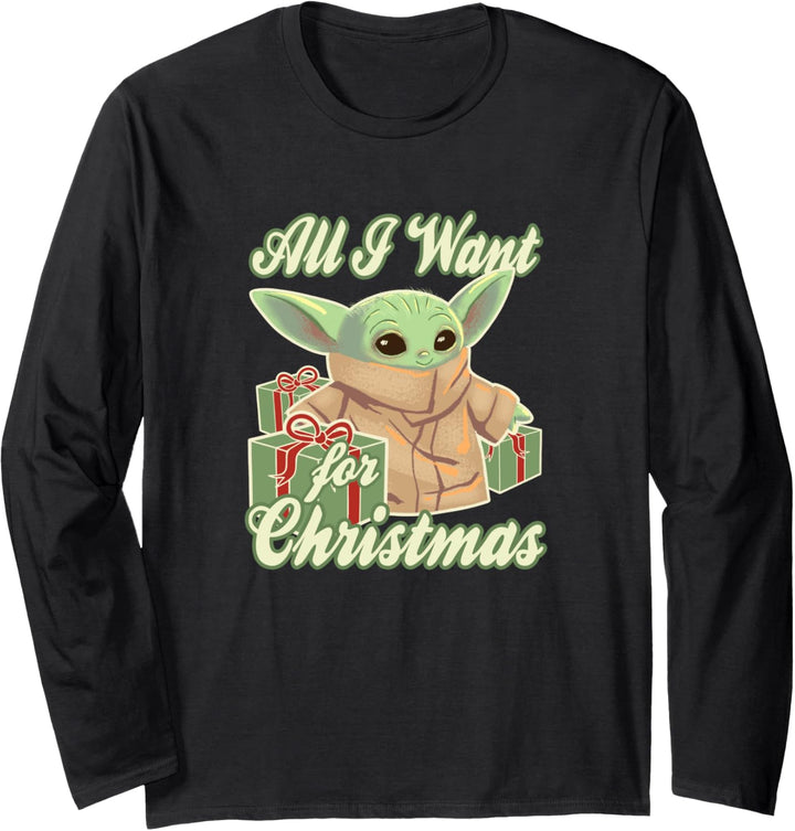 Star Wars The Mandalorian The Child All I Want For Christmas Langarmshirt