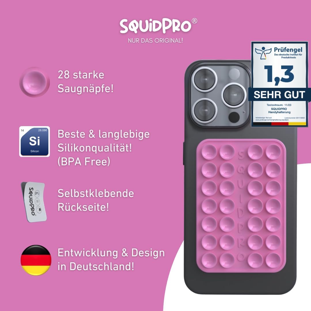 Silikon Saugnapf Handyhalterung, selbst-klebend, Kompatibel mit Allen gängigen iPhone- und Android M