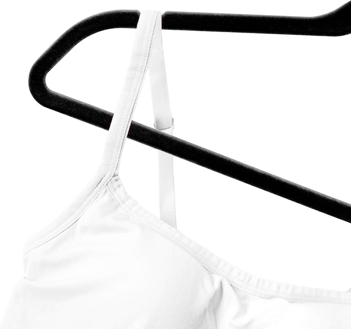100 Stück hochwertige Samt Kleiderbügel in der Farbe Schwarz mit schwarzem Haken/Anti-Rutsch/von Sti