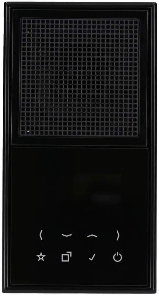 Jung Smart Radio DAB Komplett-Set Schwarz Serie LS DABLS1SW mit Lautsprecher und 2-Fach Rahmen LS982