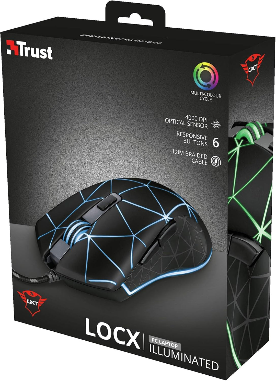 Trust Gaming GXT 133 Locx LED Gaming Maus (800-4000 DPI)