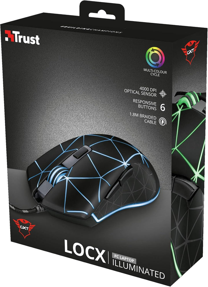 Trust Gaming GXT 133 Locx LED Gaming Maus (800-4000 DPI)