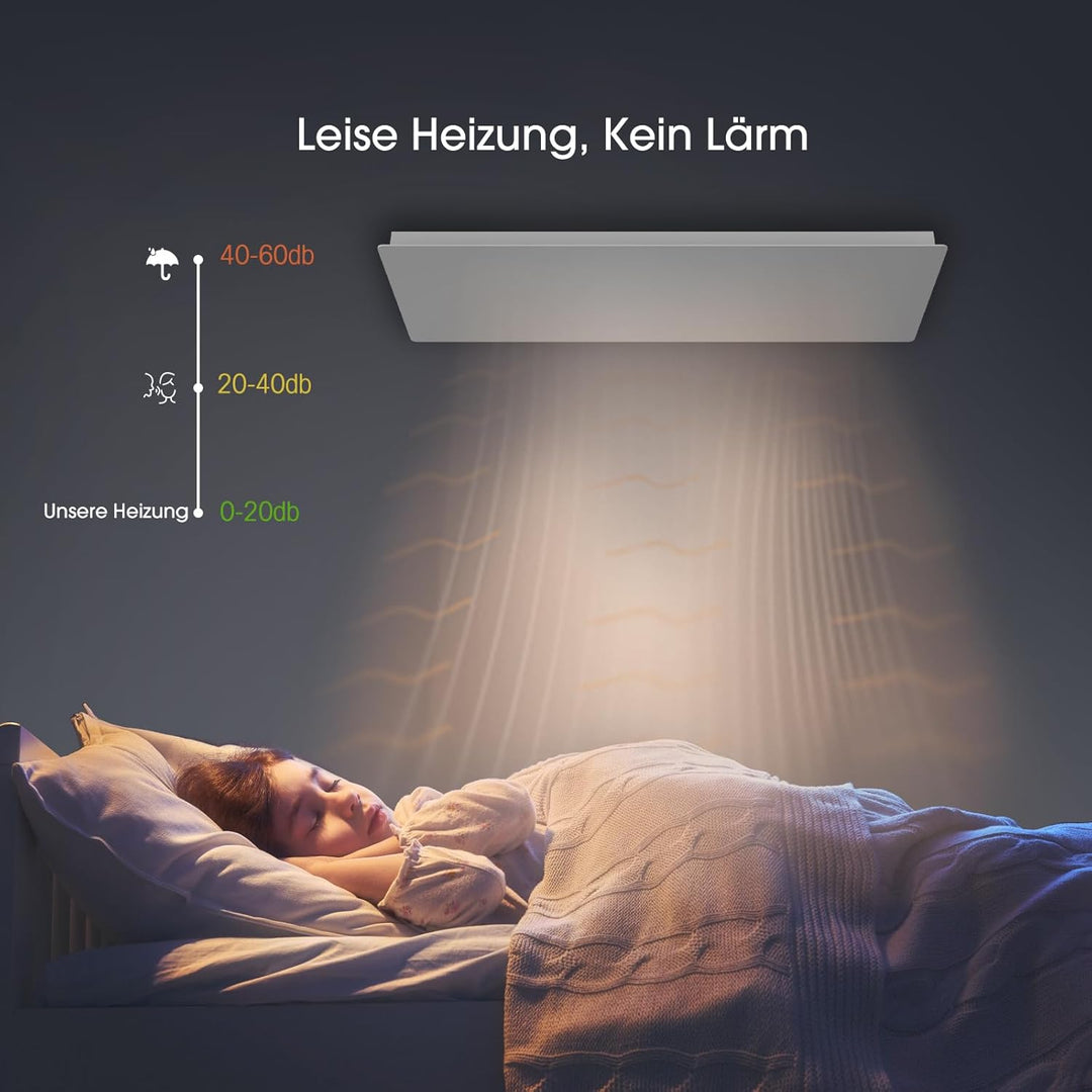 Infrarotheizung Deckenmontage mit Thermostat 750 Watt, Deckenheizung Infrarot Deckenheizstrahler, AP