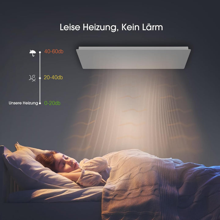 Infrarotheizung Deckenmontage mit Thermostat 750 Watt, Deckenheizung Infrarot Deckenheizstrahler, AP