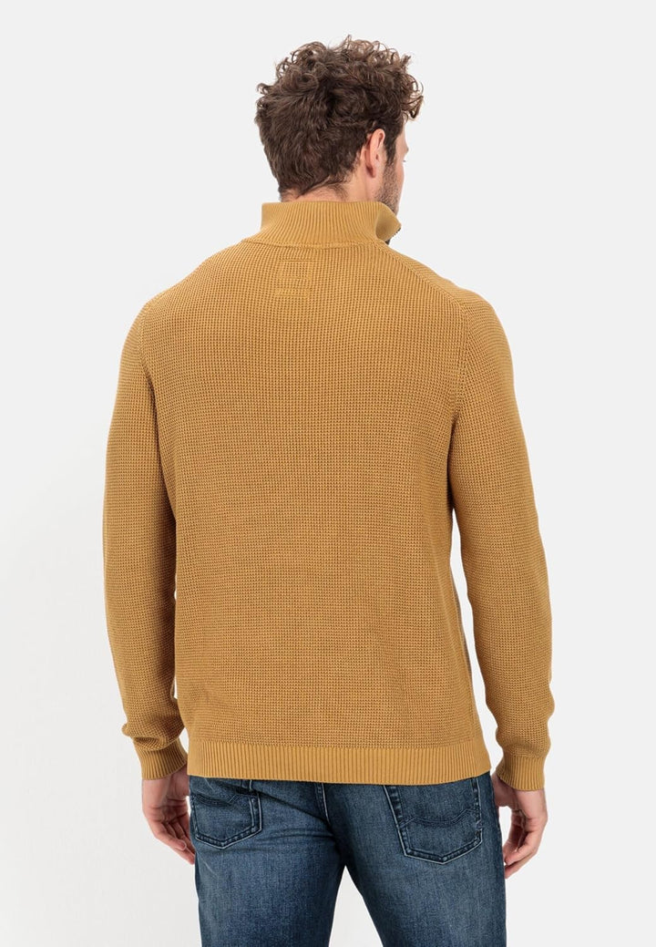camel active Herren Stricktroyer aus Organic Cotton XL Beige, XL Beige