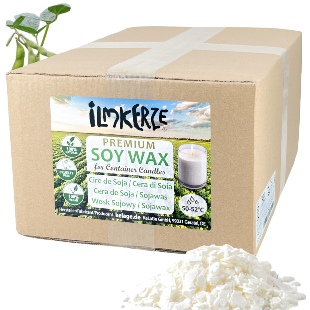 Premium Sojawachs Flocken 5 kg | natürlich | nachhaltig | palmölfrei | Kerzenwachs für DIY Kerzen in