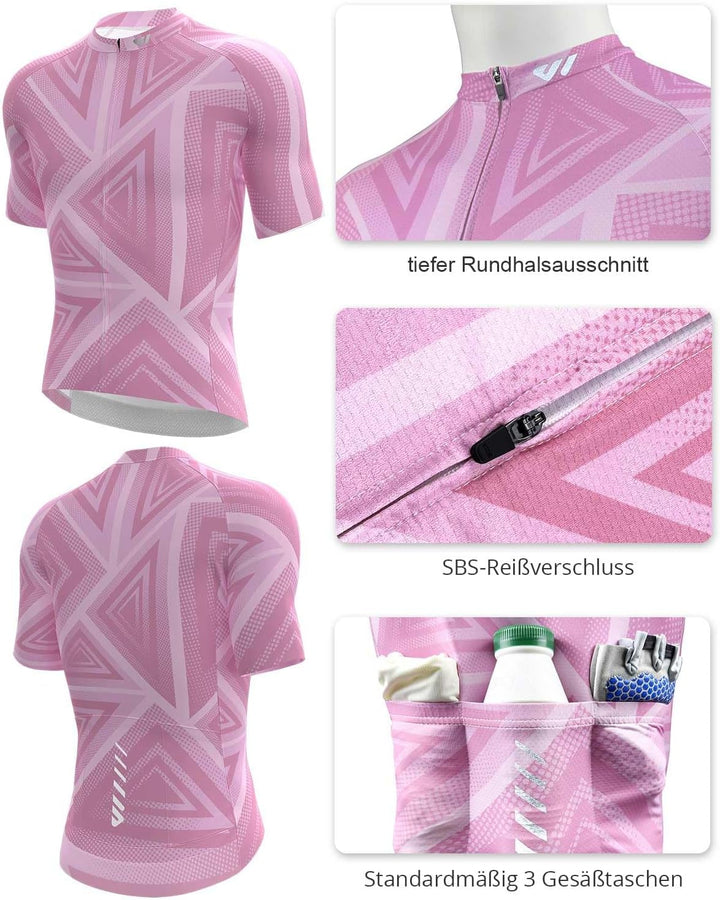 Wulibike Radtrikot Herren Regular Fit | Fahrradtrikot für Einsteiger. Atmungsaktives Rennrad Trikot