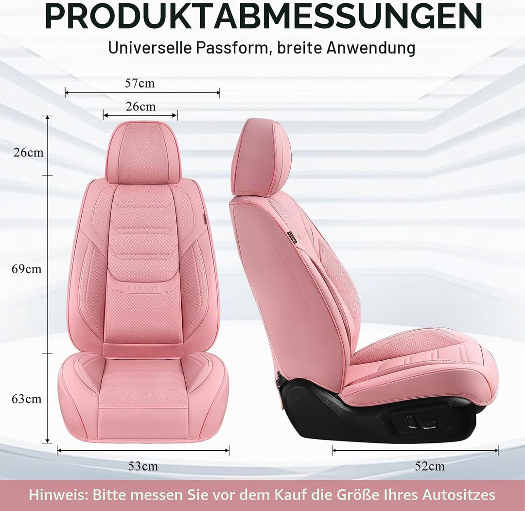 Komplettset Autositzbezüge aus atmungsaktivem Kunstleder Für Vorder- und Rücksitze inkl. Kopfstützen