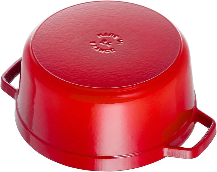 STAUB Gusseisen Bräter/Cocotte, Rund 30 cm, 8,35 L, Aromaregen Funktion, Für alle Herdarten geeignet