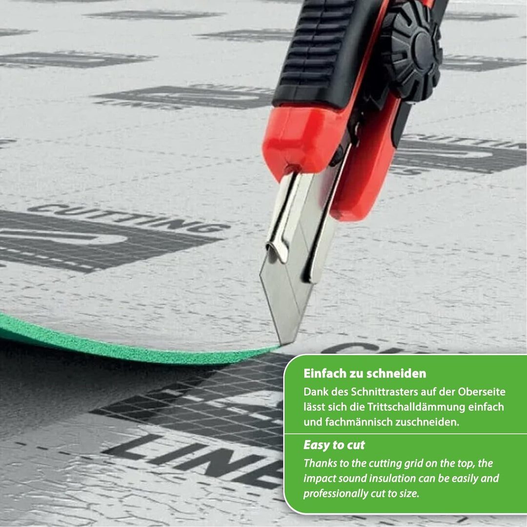 50m² Laminatunterlagen Vinylbodenunterlagen Parkettunterlagen Easycut