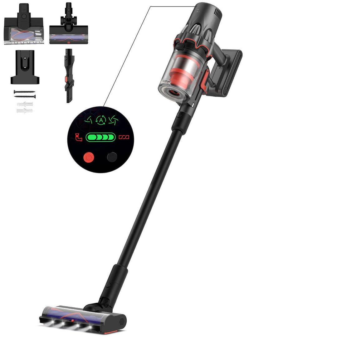 Deerma DEM-T50W Kabelloser Staubsauger, 30kPa Saugkraft, 590W Leistung, 90 Minuten Laufzeit, HEPA-Fi