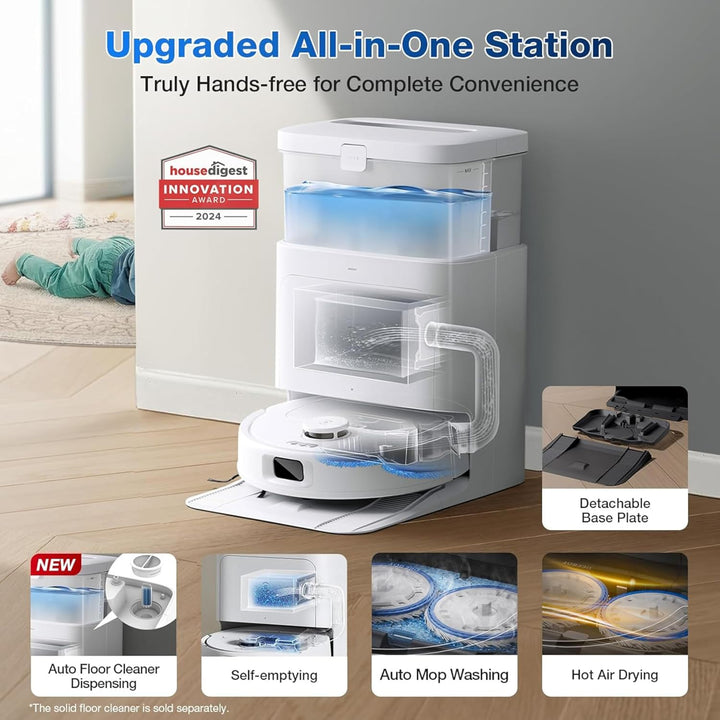 ECOVACS DEEBOT N30 PRO Omni Saugroboter mit Wischfunktion, 10.000 Pa Saugleistung, ZeroTangle 2.0-Te